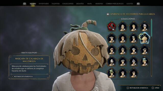 Hogwarts Legacy - Accesorios para la cabeza (Coleccin) - Mascara de calabaza de haloween