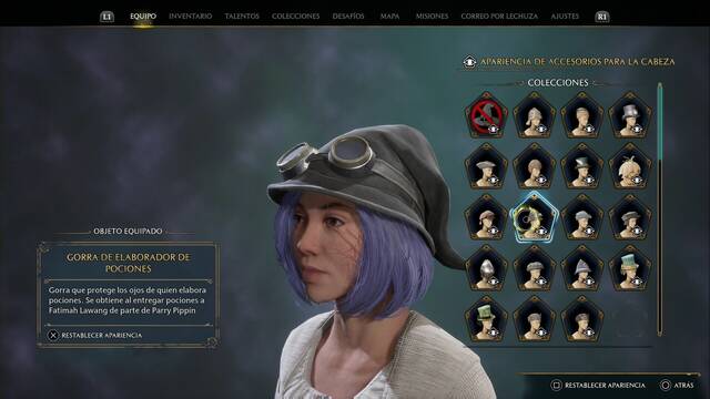 Hogwarts Legacy - Accesorios para la cabeza (Coleccin) - Gorra de elaborador de pociones