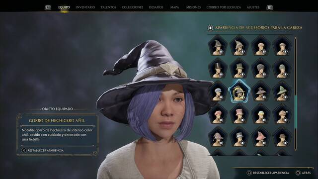 Hogwarts Legacy - Accesorios para la cabeza (Piezas de equipo) - Gorro de hechicero ail