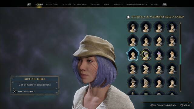 Hogwarts Legacy - Accesorios para la cabeza (Piezas de equipo) - Sombrero de nomada