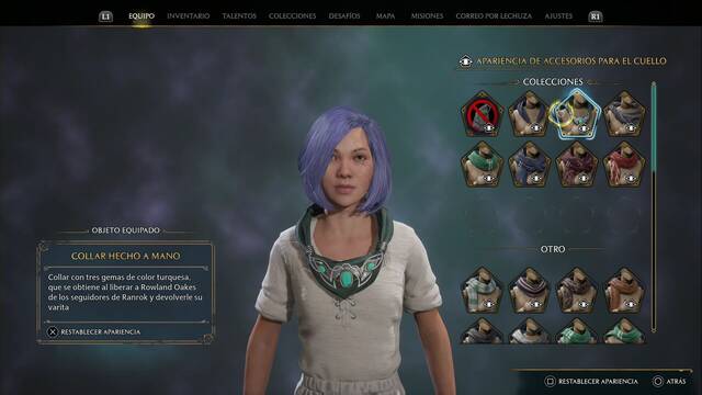 Hogwarts Legacy - Accesorios para el cuello (Coleccin) - Collar hecho a mano