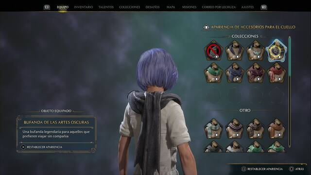 Hogwarts Legacy - Accesorios para el cuello (Coleccin) - Bufanda de las Artes oscuras