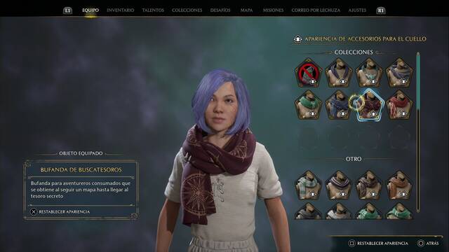 Hogwarts Legacy - Accesorios para el cuello (Coleccin) - Bufanda de buscatesoros