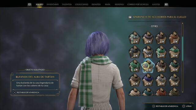 Hogwarts Legacy - Accesorios para el cuello (Piezas de equipo) - Bufanda del alba de tartan