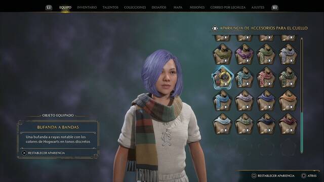 Hogwarts Legacy - Accesorios para el cuello (Piezas de equipo) - Bufanda a bandas