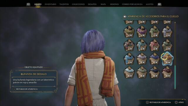 Hogwarts Legacy - Accesorios para el cuello (Piezas de equipo) - Bufanda de Dedalo