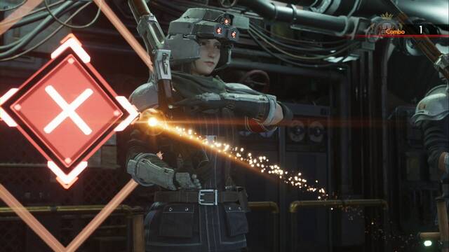 Final Fantasy VII Rebirth - Minijuego del desfile - Boton rojo significa pulsa una vez