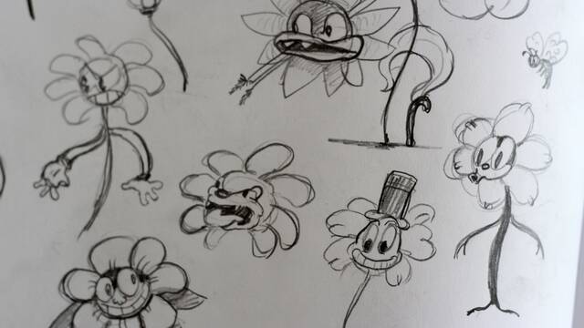 Bocetos de Cuphead - 