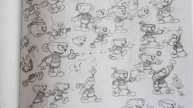 Bocetos de Cuphead - 