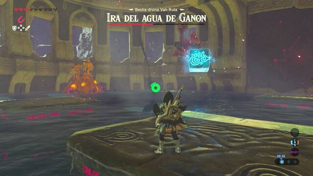 Zelda Breath of the Wild Ruta, bestia del agua - Bloques de hielo