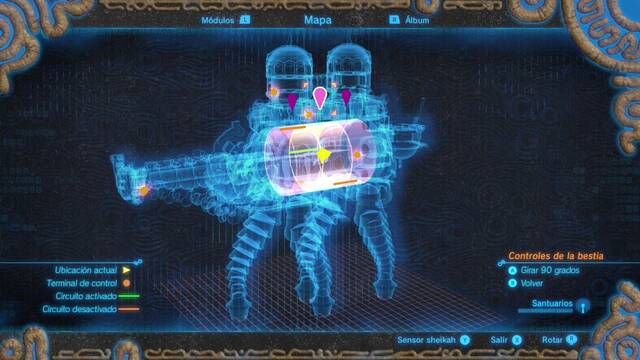 Zelda Breath of the Wild Naboris, bestia del rayo - Círculo central