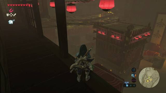 Zelda Breath of the Wild Naboris, bestia del rayo - Zona con plátanos y columna