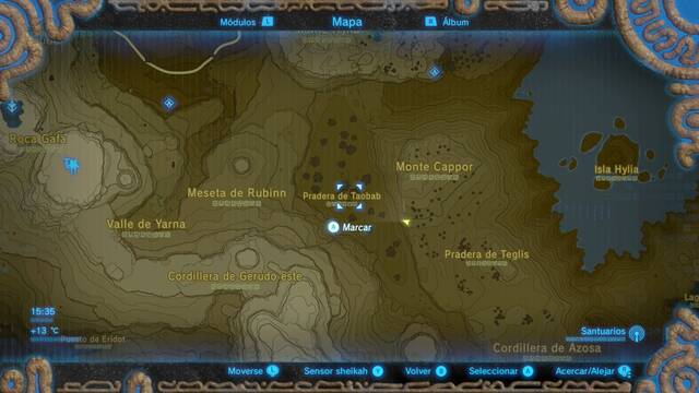 Zelda Breath of the Wild Captura al caballo gigante - Localización de la Pradera de Taobab