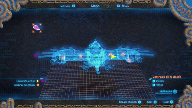 Zelda: Breath of the Wild Interior de Vah Medoh - Inclinar el pájaro