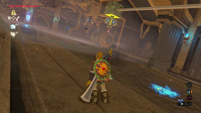 Zelda: Breath of the Wild Interior de Vah Medoh - Cuadro paralizado y cilindro avanzando