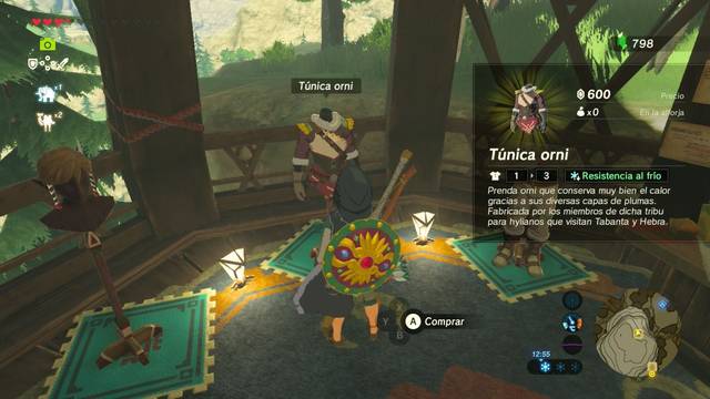 Zelda: Breath of the Wild El viaje hacia la región de los orni - Comprar ropa con resistencia al frío