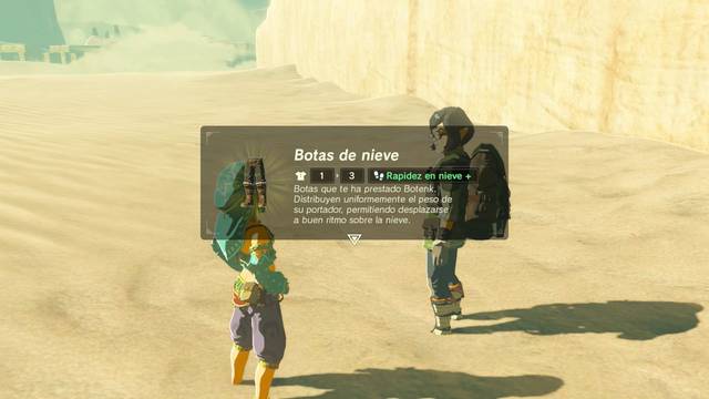 Zelda Breath of the Wild La octava herona - Botas de nieve