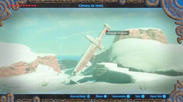 Zelda Breath of the Wild La espada olvidada - Hacerle una foto a la espada
