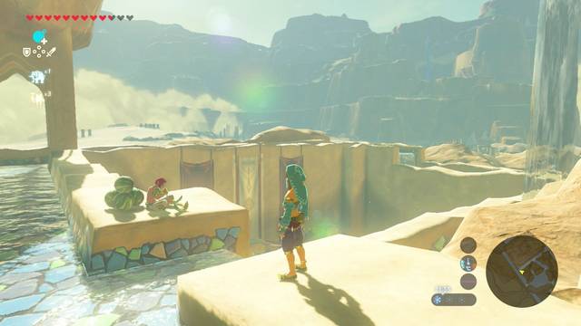 Zelda Breath of the Wild Falta de riego - Mujer comiendo melones