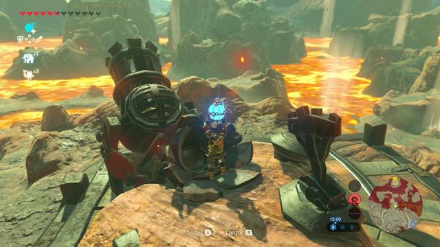 Zelda Breath of the Wild Rescatar a Yunobo - Introducir bomba en el can