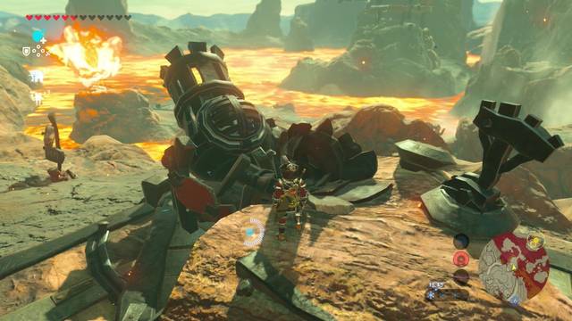 Zelda Breath of the Wild Rescatar a Yunobo - Explotar la bomba para disparar