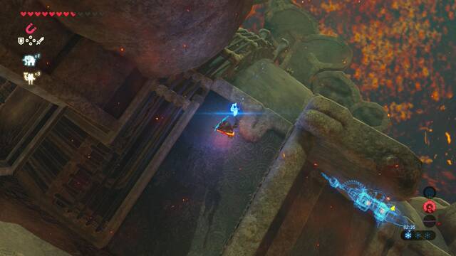 Zelda Breath of the Wild Interior de la bestia divina - Antorcha exterior