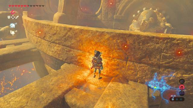 Zelda Breath of the Wild Interior de la bestia divina - Muro