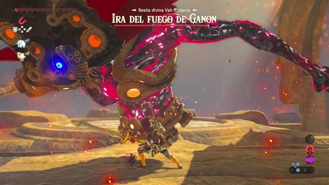 Zelda Breath of the Wild Ira del fuego de Ganon - Atacar cuerpo a cuerpo