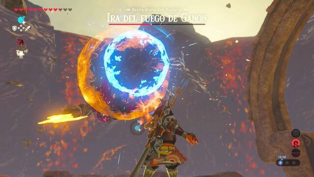 Zelda Breath of the Wild Ira del fuego de Ganon - Explotar bomba