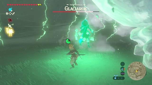 Zelda Breath of the Wild A por el glaciarok - Poder de la bestia divina Vah Naboris