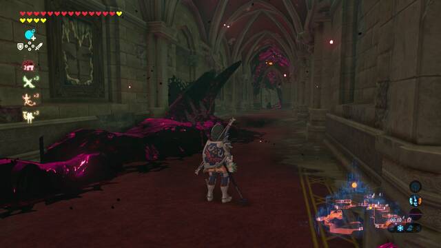 Zelda Breath of the Wild El camino hacia el Bastión central - Ojo en el techo