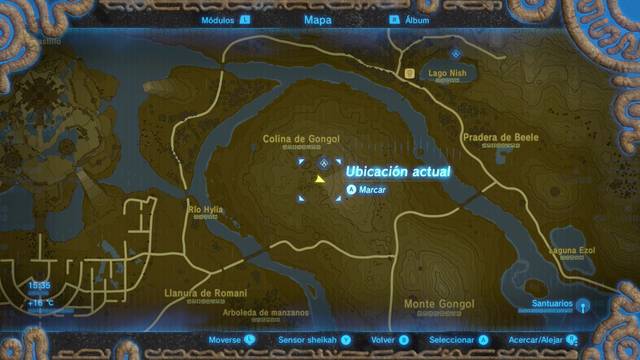 Zelda Breath of the Wild El poder del hielo - Colina de Gongol