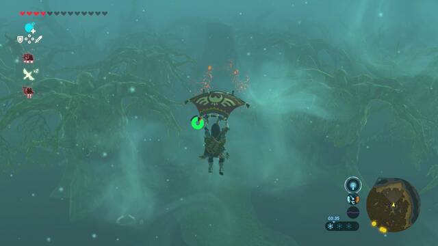 Zelda Breath of the Wild La prueba de fuego - Sobrevolar el bosque