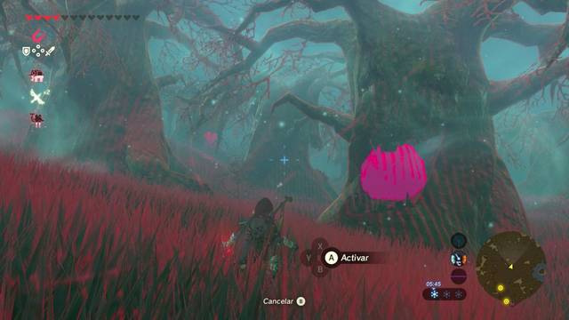 Zelda Breath of the Wild El poder del control - Rocas en árboles