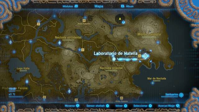 Zelda Breath of the Wild Acertijos sobre Hyrule - Seta gnea