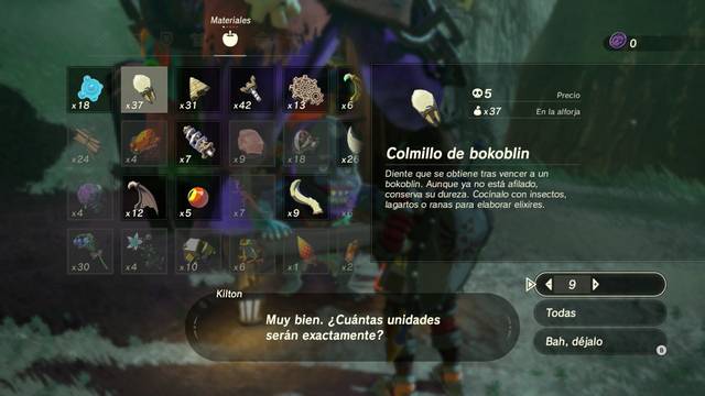 Zelda Breath of the Wild Amor de madre - Vender objetos por Mons