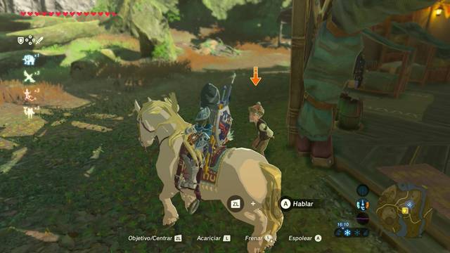 Zelda Breath of the Wild A por el caballo blanco - Hablar con Tonfar
