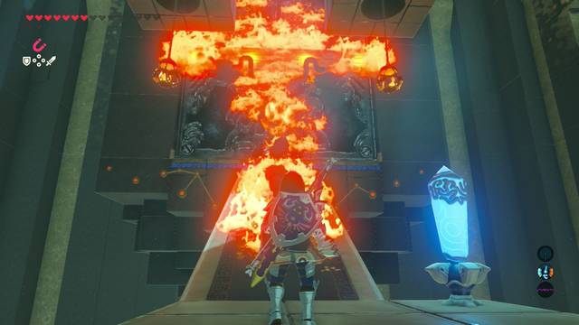 Zelda Breath of the Wild Santuario de Moratt - Quemar las plantas