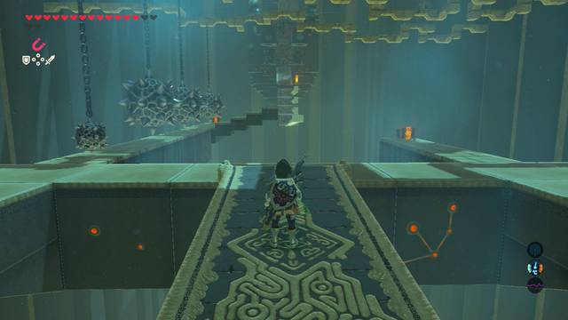 Zelda Breath of the Wild Santuario de Moratt - Bolas con pinchos y primer cofre