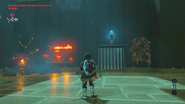 Zelda Breath of the Wild Santuario de Ahkua - Quemar las plantas