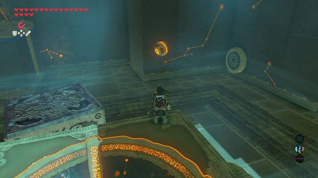 Zelda Breath of the Wild Santuario de Rimoa - Lanzar bola a la corriente