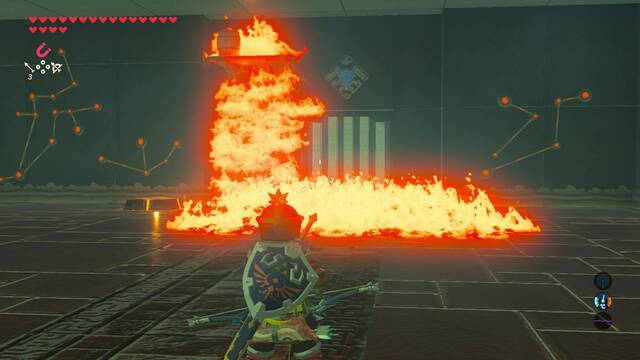 Zelda Breath of the Wild Santuario de Himot - Quemar las plantas