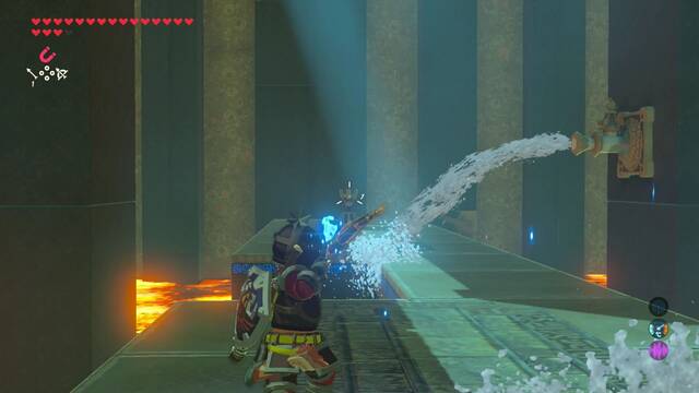 Zelda Breath of the Wild Santuario de Oraj - Usar el arco con la antorcha