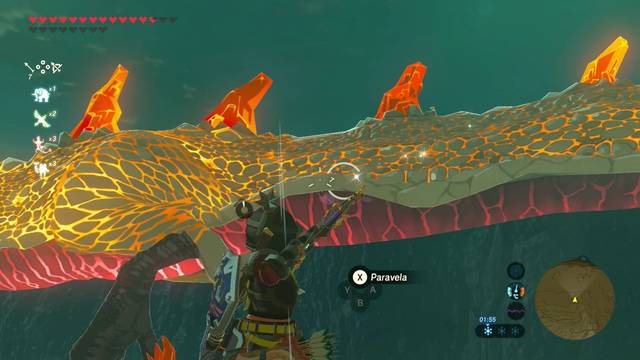 Zelda Breath of the Wild Santuario de Nihmmat - Atacar al drag�n