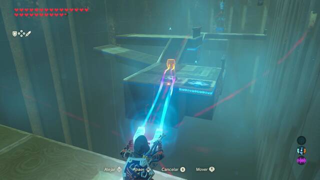 Zelda Breath of the Wild Santuario de Hiddar - Dejar el barril en la baldosa