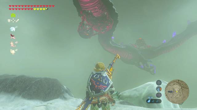 Zelda Breath of the Wild Santuario de Jitahm - Atacar a los ojos