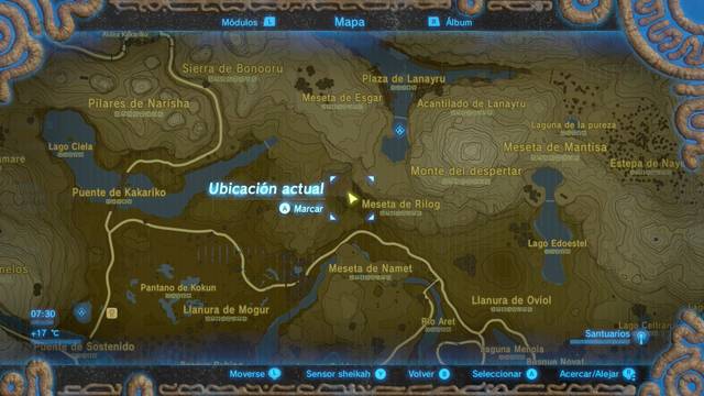 Zelda Breath of the Wild Santuario de Kamur - Zona de las estatuas