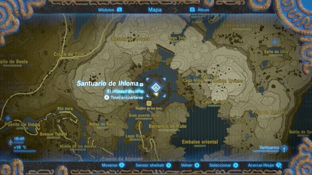 Zelda Breath of the Wild Santuario de Kiddah - Localización de Lairta