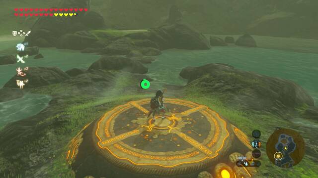 Zelda Breath of the Wild Santuario de Ayopha - Aterrizar en el círculo