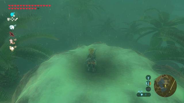 Zelda Breath of the Wild Santuario de Antuaka - Hacer que caiga un rayo en la roca